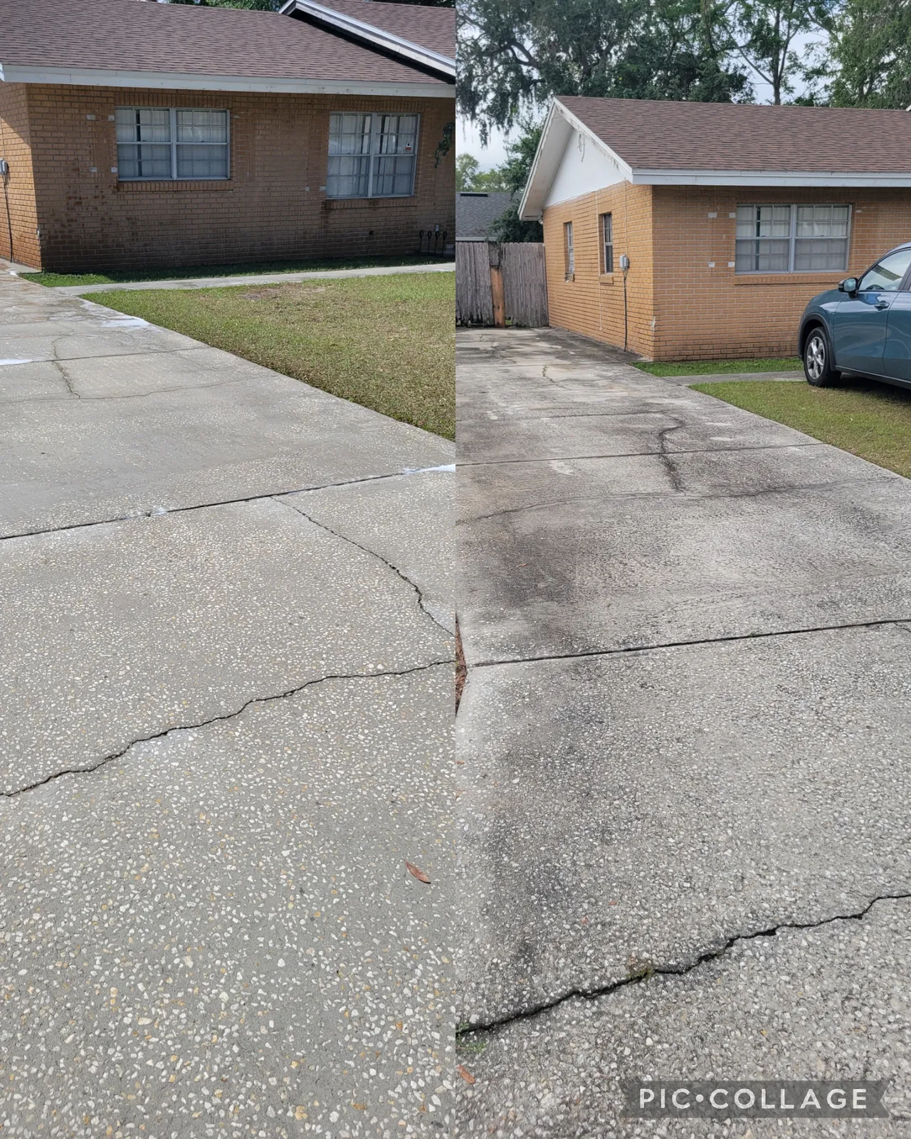 Professional pressure washing results
